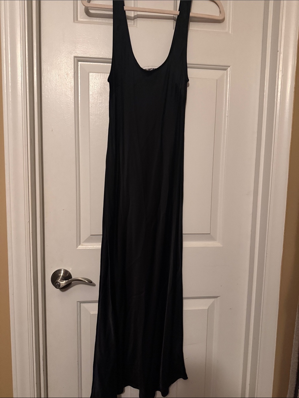 Rumored Black Sleeveless Midi Slip Dress